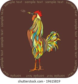 Stylish cover with a bright colour cock