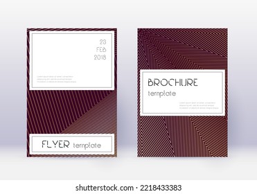 Conjunto de plantillas de diseño de portada elegante. Líneas abstractas de oro sobre fondo marrón. Diseño de portada favorable. Fantástico catálogo, afiche, plantilla de libro, etc.