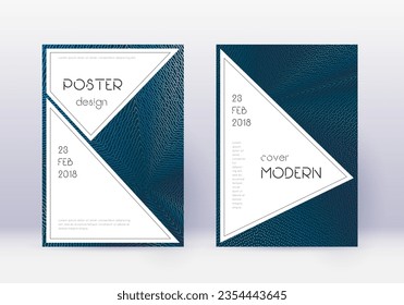 Stylish cover design template set. Red abstract lines on white blue background. Fascinating cover design. Brilliant catalog, poster, book template etc.