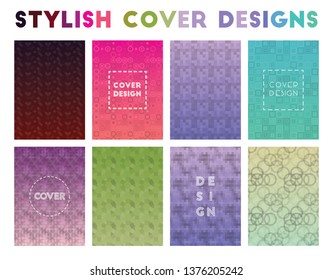 Stylish Cover Designs. Admirable geometric patterns, elegant vector illustration.