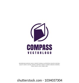 stylish and creative compass logo, travel trip concept. Vector illustration, a flat design