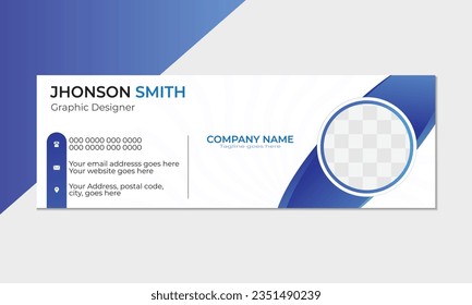 Diseño creativo y elegante de plantillas de firma de correo electrónico y formato vectorial