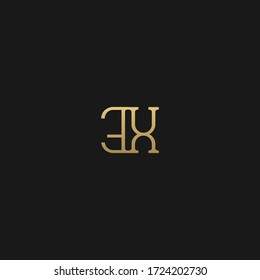 Stylish creative modern EX initial based letter icon logo