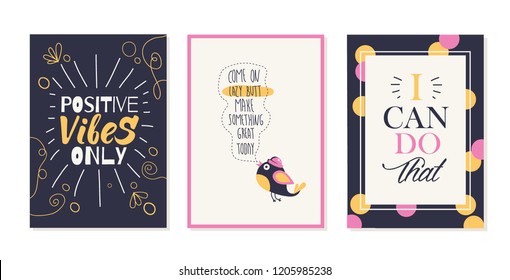 Stylish and creative motivational posters. 