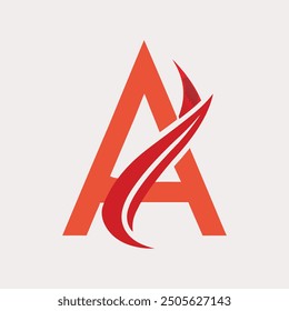 Stylish creative and simple logo design using letter "A"