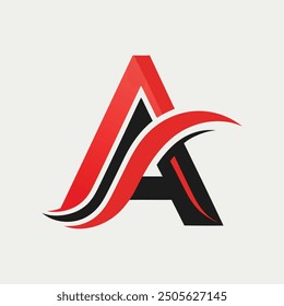 Stylish creative and simple logo design using letter "A"