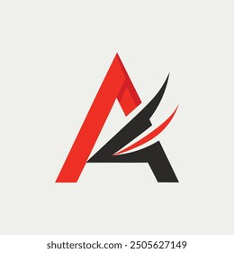 Stylish creative and simple logo design using letter "A"