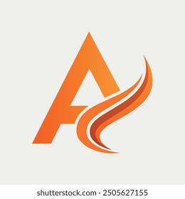 Stylish creative and simple logo design using letter "A"