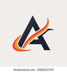 Stylish creative and simple logo design using letter "A"