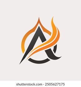 Stylish creative and simple logo design using letter "A"