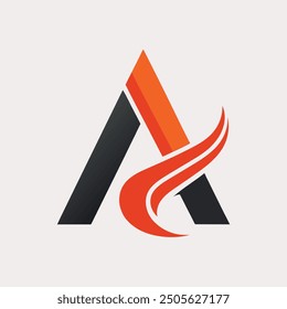 Stylish creative and simple logo design using letter "A"