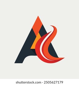 Stylish creative and simple logo design using letter "A"