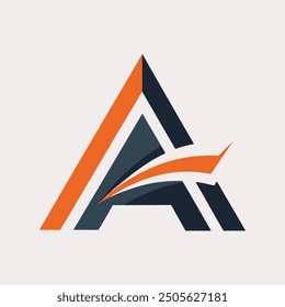 Stylish creative and simple logo design using letter "A"