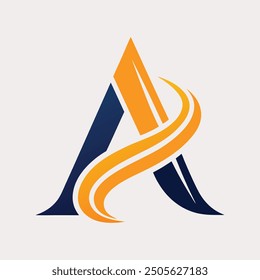 Stylish creative and simple logo design using letter "A"