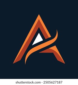 Stylish creative and simple logo design using letter "A"