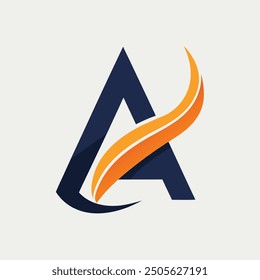 Stylish creative and simple logo design using letter "A"