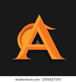 Stylish creative and simple logo design using letter "A"