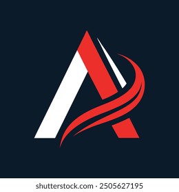 Stylish creative and simple logo design using letter "A"