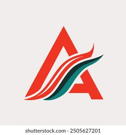 Stylish creative and simple logo design using letter "A"