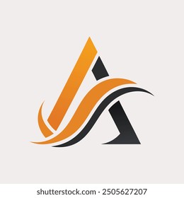 Stylish creative and simple logo design using letter "A"