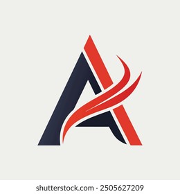 Stylish creative and simple logo design using letter "A"