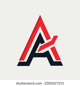 Stylish creative and simple logo design using letter "A"