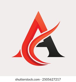 Stylish creative and simple logo design using letter "A"