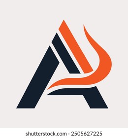 Stylish creative and simple logo design using letter "A"