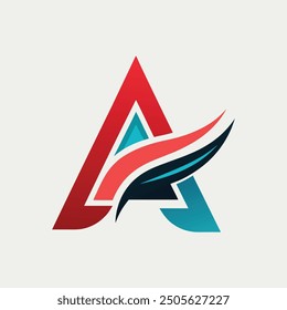 Stylish creative and simple logo design using letter "A"