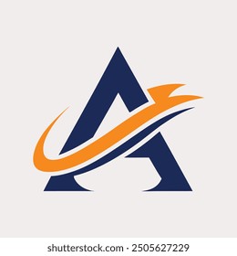 Stylish creative and simple logo design using letter "A"