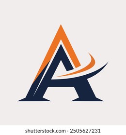 Stylish creative and simple logo design using letter "A"