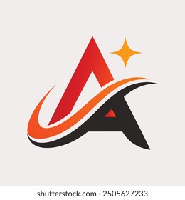 Stylish creative and simple logo design using letter "A"