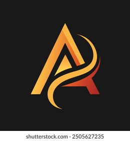 Stylish creative and simple logo design using letter "A"