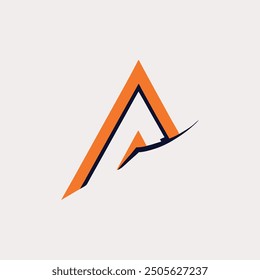 Stylish creative and simple logo design using letter "A"