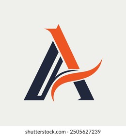 Stylish creative and simple logo design using letter "A"