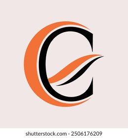 Diseño de logotipo creativo y simple con estilo usando la letra "C"
