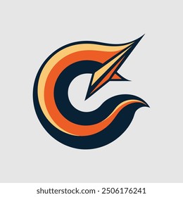 Stylish creative and simple logo design using letter "C"
