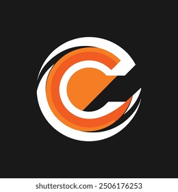 Stylish creative and simple logo design using letter "C"