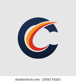 Stylish creative and simple logo design using letter "C"