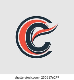 Stylish creative and simple logo design using letter "C"