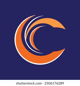 Diseño de logotipo creativo y simple con estilo usando la letra "C"
