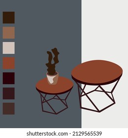 Stylish creative table. Modern technology. Abstract table. Minimalistic table design. Creative interior design