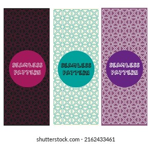 Stylish creative triangle shape pattern set Free Vector