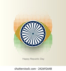 Stylish creative vector illustration for republic day of India.