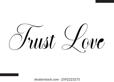 Stylish Cursive Typography Love Text