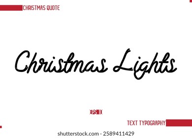 Stylish Cursive Typography Text Christmas Quote Christmas Lights