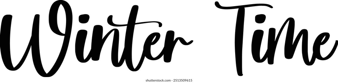 Stylish Cursive Typography Text Concept Quote Winter Time