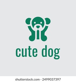 stylish cute dog logo design