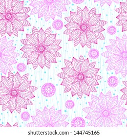 Stylish cute floral seamless background