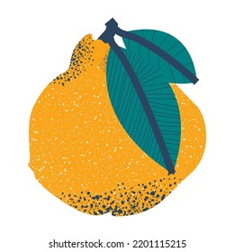 Stylish cute illustration, print, card with a pear